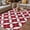 Red, variant on Retro Rhombus Outdoor Rug for Patio/Deck/Porch, Non-Slip Large Area Rug 6 x 9 Ft, Morocco Abstract Geometric Art Navy Blue Indoor Outdoor Rugs Washable Area Rugs, Reversible Camping Rug Carpet Runner