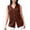 Coffee, variant on Women's 2026 Sleeveless Button Down Cardigan Sweaters Fashion Casual Soft Knit Office Duster Vests with Cozy Pockets