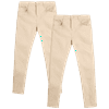 Beverly Hills Polo Club Girls' School Uniform Pants - 2 Pack Stretch Skinny Fit Khaki Pants (4-16)