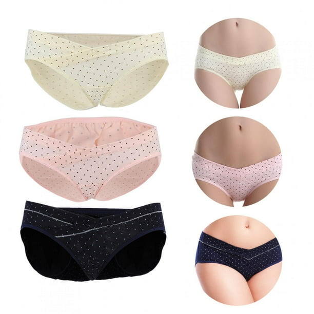 Ropa interior de maternidad calzoncillos de mujer embarazada ropa interior de maternidad de cintura baja bragas de mujer embarazada 3 uds calzoncillos de cintura baja para ANGGREK Otros Walmart en lin...