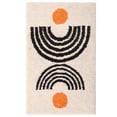 thumbnail image 2 of Alfombra de baño, tapete de baño, alfombra de baño beige no tejida, alfombra de baño pequeña lavable, color crema, 2 of 6