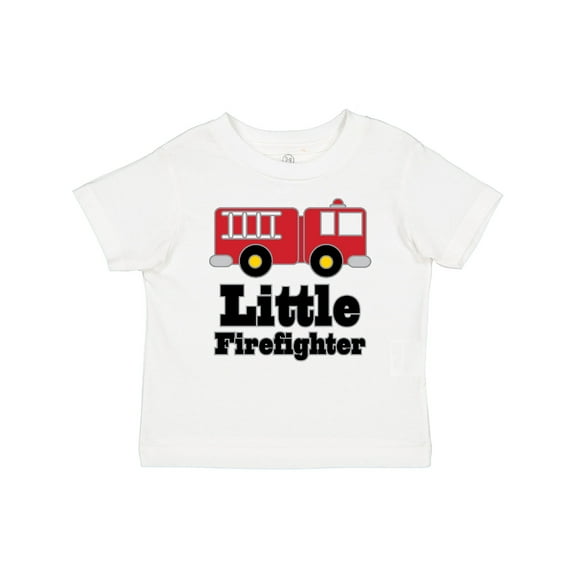 Inktastic Little Firefighter Fire Engine Boys or Girls Baby T-Shirt