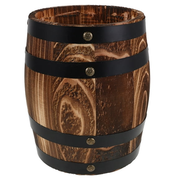 OFFIGAM Retro Wood Utensil Organizer for Cutlery and Silverware Dark Brown