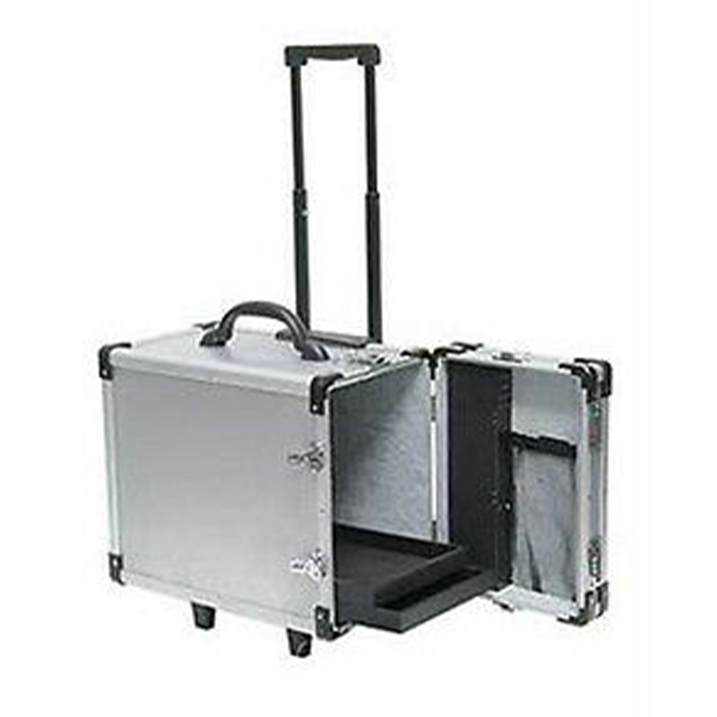 Aluminum Rolling 12 Tray Jewelry Cases 16.375 L x 9.375 W x 13.5 H
