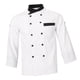 thumbnail image 1 of para proteger Chaqueta de Unisex Adultos Cruzadas Medias Cuello Mandarín Bolsillo Ropa Blanco XL Salvador Uniforme de la chaqueta del chef, 1 of 7