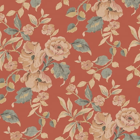Laura Ashley Alyworth Trail Terracotta Wallpaper