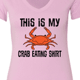 thumbnail image 4 of Inktastic This is My Crab Eating Shirt Women's V-Neck T-Shirt, 4 of 5