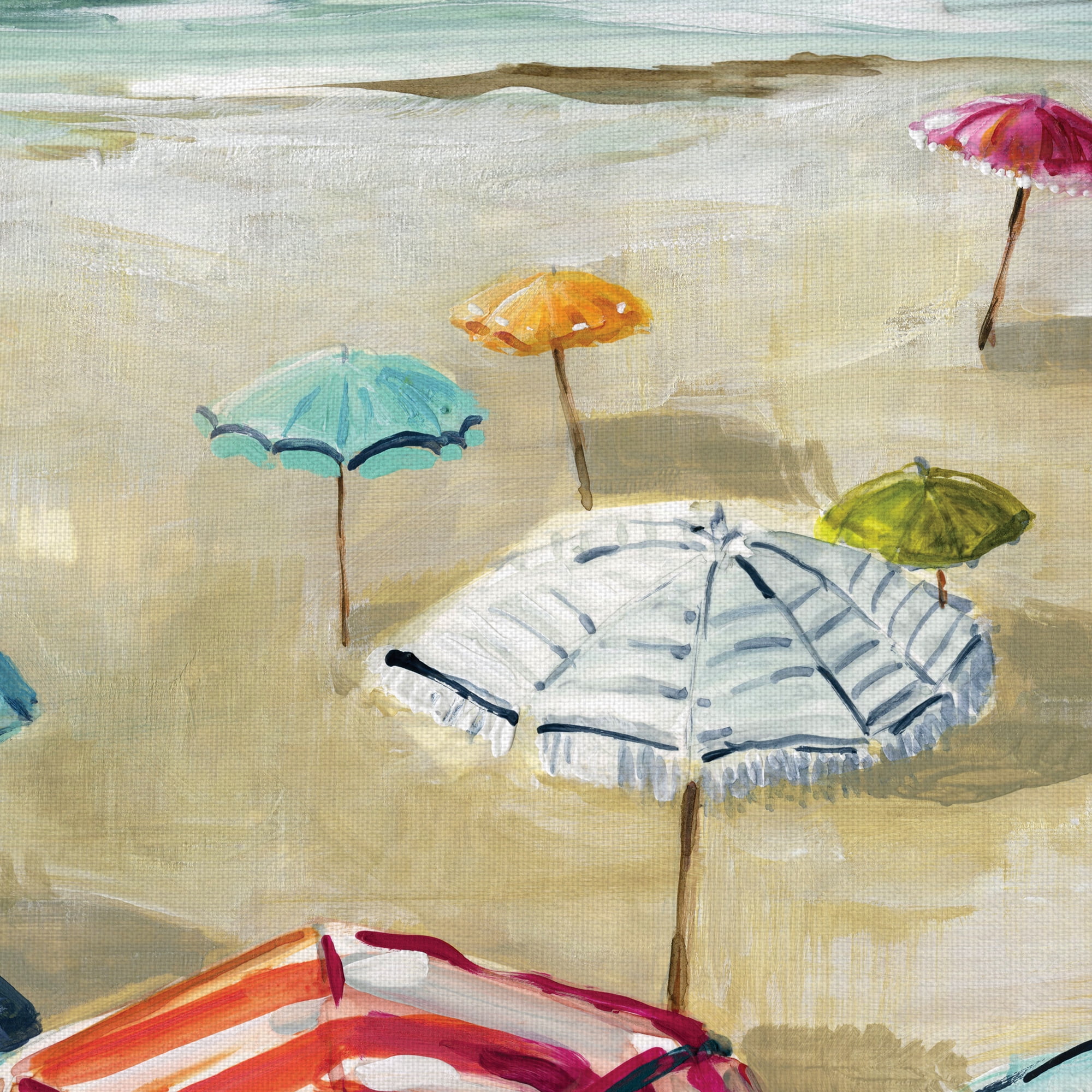 Masterpiece Art Gallery Making Shade I, II by Carol Robinson Beach Coastal Canvas Art Print Set of 2 (16" x 16")