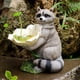 thumbnail image 2 of Estatua De Animales De Jardín Mapache Con Escultura De Flores Alimentador De Pájaros De Resina Para Decoración De Jardín Y Patio Serendint HA036434-00, 2 of 6