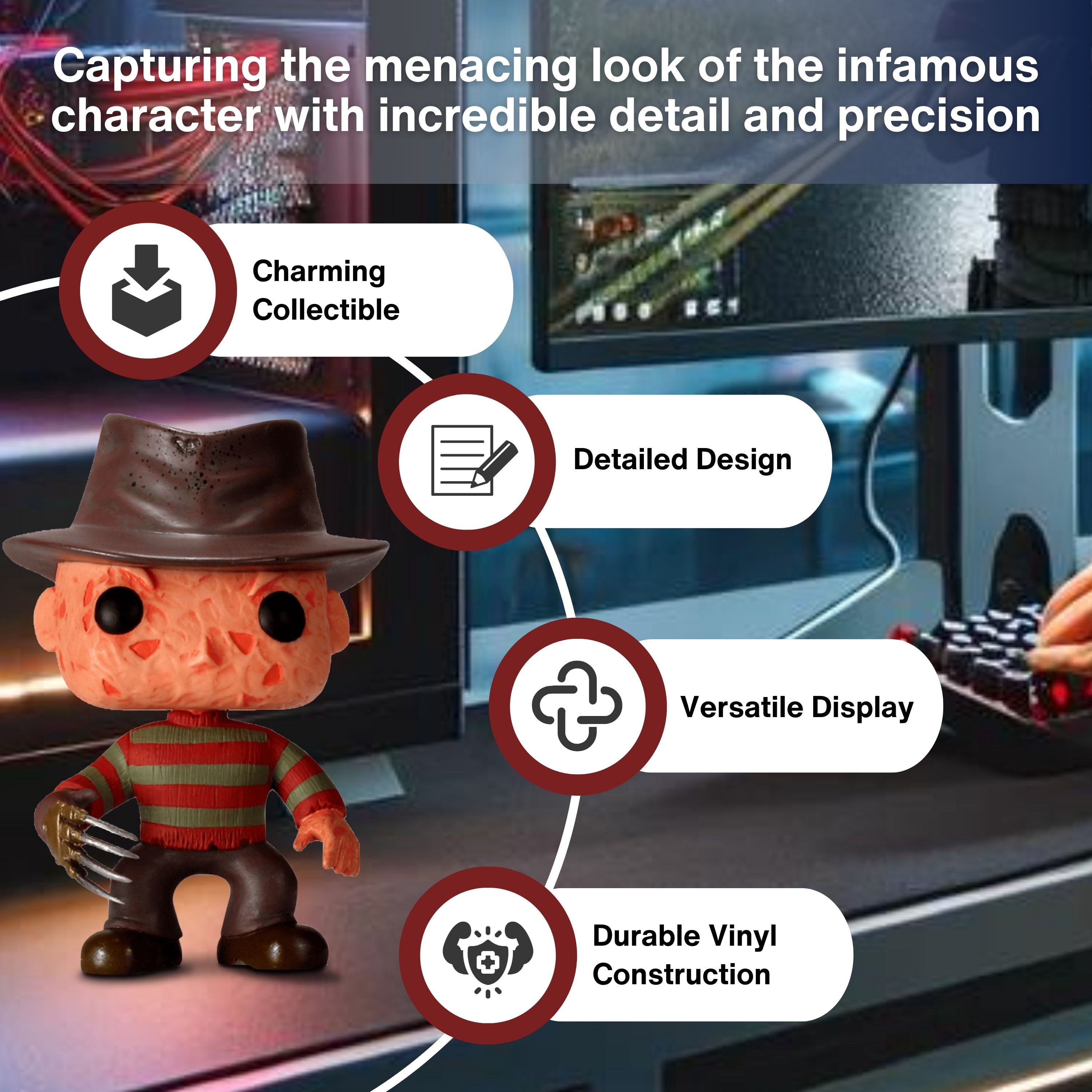 Freddy Krueger Funko Pop! A Nightmare on Elm Street - Collectible Vinyl Figure #02 with Case