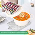 thumbnail image 3 of Yayeee Pot Holders Kitchen Heat Resistant with Pocket 7"x9.8" Cotton Oven Cooking Hot Pads, Colorful Block Pattern, 3 of 7