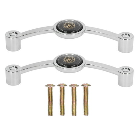 

Door Handle Drawer Handle Wear Resistant Zinc Alloy With Screw For Bedroom For Kitchen For Bathroom Black