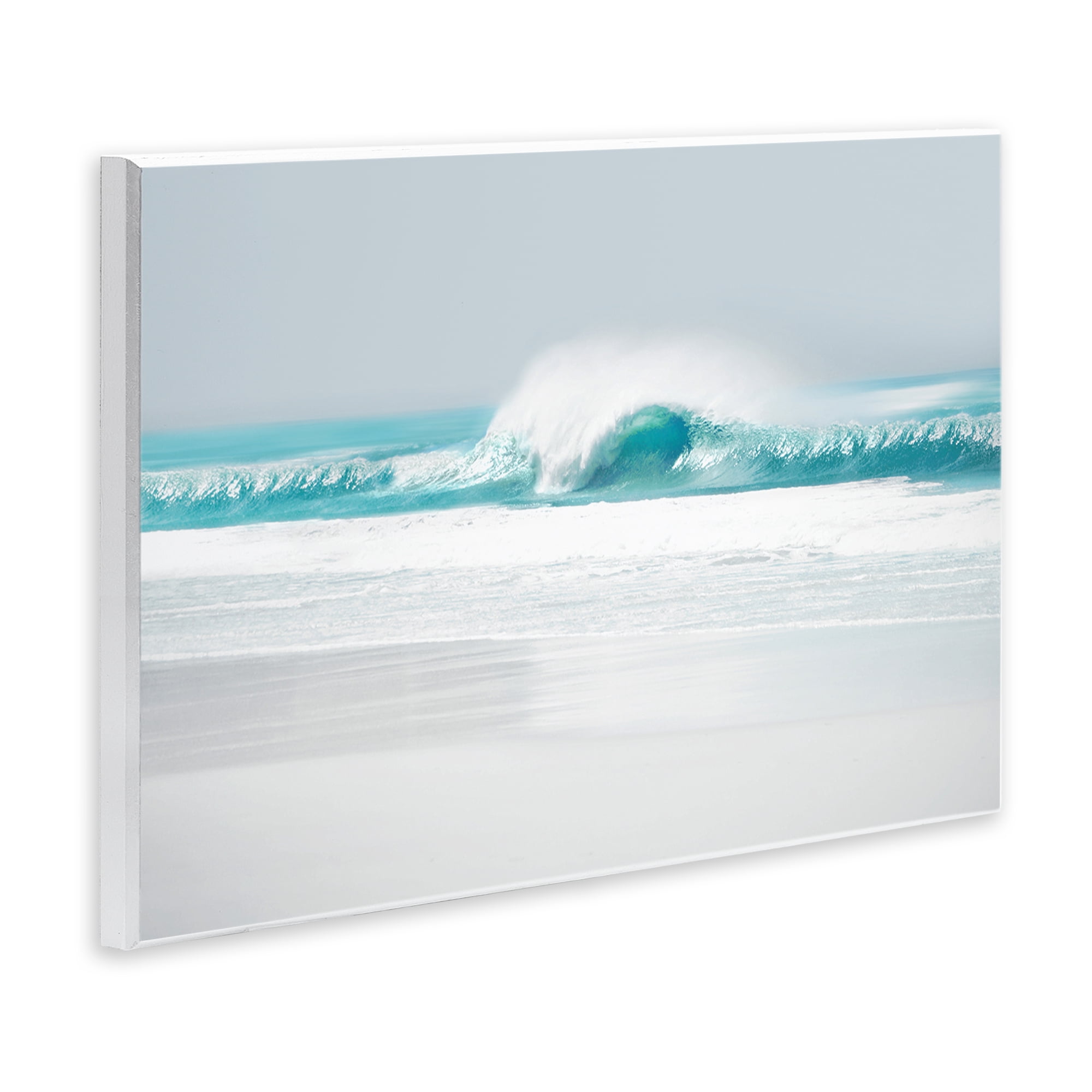 Stupell Industries Rolling Aqua Waves Landscape & Nature Photography Unframed Art Print Wall Art, 15 x 10