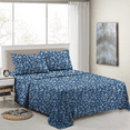 thumbnail image 6 of Floral Bed Sheets 4 Piece Microfiber Comfort 1800 Series Deep Pocket Sheet Set, 6 of 15