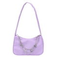 thumbnail image 2 of Bolso Retro para Mujer Con Cadena Mariposa Color para Axilas Bolso Mano Hobos (púrpura), 2 of 9