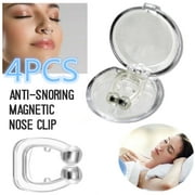 Angle View: Jeobest Anti Snoring Nose Clip - Magnetic Nose Clip for Snoring - Nose Clip for Snoring - 4PCS Anti Snoring Magnetic Anti Snore Nose Clip Stop Snoring Device Mini Transparent Night Sleep Guard MZ