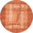 thumbnail image 1 of Ahgly Company Indoor Round Abstract Orange Red Abstract Area Rugs, 5' Round, 1 of 6
