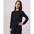 thumbnail image 5 of Real Essentials 3-Pack: Girls Ultra-Soft & Warm Long Sleeve Fleece Crew Neck Pullover Sweatshirt, 5 of 6