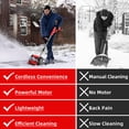 thumbnail image 4 of Paddsun Electric Snow Blower, 20V 12 inch Cordless Battery Powered Snow Thrower with Adjustable Auxiliary Handle, 4 of 15