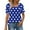 Blue, variant on Wyobmus Summer Tops for Women Casual Ruffle Trim Sleeve Tops Loose Fit Polka Dot Print Short Sleeve Square Neck T Shirts Olive Green