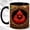 Black, variant on Cardinal Nest Coffee Mug, Red Bird Mug, Ceramic 11 oz