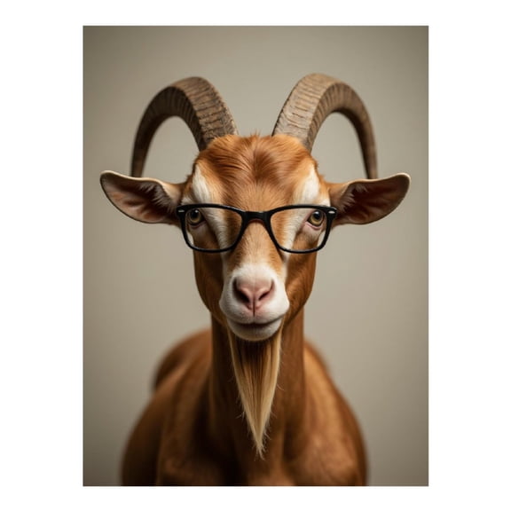 Diamond Art Kit for Adults, Goat With Glasses Diamond Painting for Adults Beginners, 5D DIY Diamond Art Painting Kits, Colorful Diamond Painting Craft for Home Decor 12x16