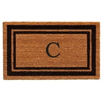 Calloway Mills Black Border 24" x 36" Monogram Outdoor Doormat (Letter C)