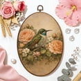 thumbnail image 6 of Oval Framed Wall Art Among Pink Roses Vintage Botanical Soft Pastel Tones Canvas Wall Art Oval Vintage Wall Decor Prints Hanging Decor for Home Bedroom Living Room Office 8"x11.4", 6 of 7
