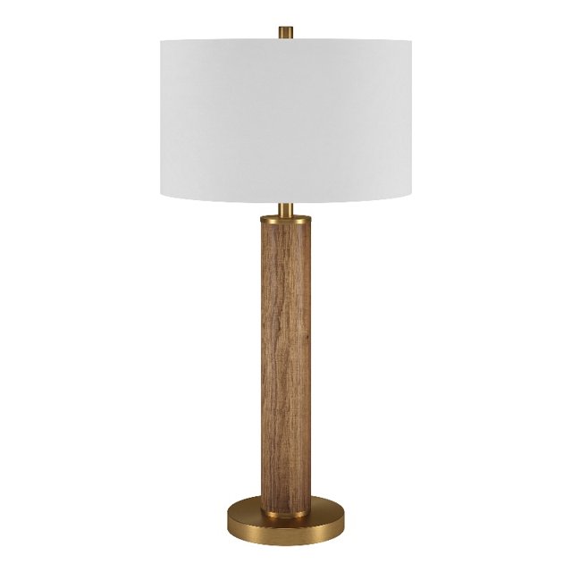 Henn&Hart 29" Lampe de Table Moderne en Métal avec Accent en Laiton Brun/or
