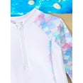 thumbnail image 5 of Hienoo Girls Long Sleeve Zipper Rash Guard Boyshorts Surfing Suit Swimsuit, Sizes 7-11, 5 of 7