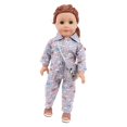 thumbnail image 1 of Pijamas de camisa con estampado Floral para muñeca americana de 18 pulgadas, ropa de muñeca para bebé recién nacido de 43 Cm, regalos de vacaciones para niños, 1 of 4