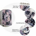 thumbnail image 6 of Shower Curtains for Bathroom-36"x72",Watercolor Skull Flower Leaves Waterproof Bath Curtain Grommet Shower Curtain Set with Hooks,Halloween Horror Bone Washable Bath Accessories, 6 of 6