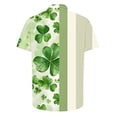 thumbnail image 4 of Vintage St Patricks Day Bowling Shirt Men Button Down Hawaiian Shirts Short Sleeve Casual Saint Patricks Day Shirt, 4 of 5