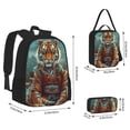 thumbnail image 2 of Balery Pond Meditating Tiger Mochila escolar 3 en 1 para niños: mochila resistente con lonchera térmica y estuche para lápices. Mochila escolar para niños y niñas., 2 of 7