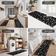 thumbnail image 5 of Black White Star Moon Pattern Kitchen Rugs Sets Of 3,Kitchen Runner Rugs Non Skid Washable,Decorative Kitchen Floor Mats for Kitchen,Sink,Laundry,17"x30"+ 17"x47" + 17"x59", 5 of 6