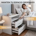 thumbnail image 2 of Buró Moderno Elly Blanco con 2 Cajones, 2 of 6