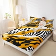 thumbnail image 4 of Homewish Leopard Cheetah Print Full Size Sheets for Adult, Orange Polkadots Art Bed Sheets, Fashion Wildlife Sheet Sets, Ultra Soft Bedroom Decor, 4pcs, 4 of 7