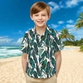 thumbnail image 2 of Toddler Kids Boys Girl Fashion Hawaiian Style Shirt Print Short Sleeves Casual Uniform Shirt With Pocket, 2 of 8