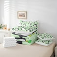 thumbnail image 5 of Manfei Kawaii Penguin Twin Bedding Sets 7-Piece for Kid, Antarctic Wildlife Animal Bedding Comforter Set, Cartoon Green Love Heart Sheet Sets, Microfiber Bedroom Decor, 5 of 7