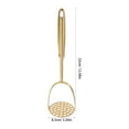 thumbnail image 3 of KALLORY Stainless Steel Potato Masher with Ergonomic Handle for Easy Mashing, Kitchen Tool, Golden Finish, 3 of 10