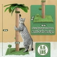 thumbnail image 3 of Arañador para gatos POMESEA, palmera verde de 34 pulgadas con juguetes, 3 of 7