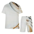 thumbnail image 5 of YLSDY Mens Short Sets 2 Piece Outfits Fashion Summer Tracksuits Casual Set 3D Light Printed Summer Streetwear Sets Suit White 4, 5 of 5