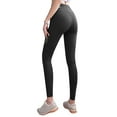 thumbnail image 6 of WLJ Women Solid Color Cross Lace Up Waist Mesh Splicing Yoga Pants, 6 of 7