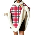 thumbnail image 2 of PALIFEUR Shawl Wraps for Women Warm Cozy Plaid Knitted Sweater Shawl with Zipper Elegant Open Front Poncho Scarf Blanket Fall Winter Cardigan Pashmina Wraps, 64 x 34 Inch, 2 of 6