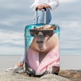 thumbnail image 7 of Gukieu Island Vacation Guinea Pig Print Suitcase Protective Cover, Elastic Zipper Buckle Suitcase Protective Cover, Suitable for Travel, Business Trip-Medium, 7 of 7