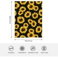 thumbnail image 2 of Sunflowers Black Tropical Flower Daisy Throw Blanket Ultra Soft Warm All Season Cute Floral Sunflower Decorative Fleece Blankets for Bed Chair Car Sofa Couch Bedroom 50"X60", 2 of 6