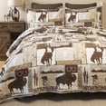 thumbnail image 2 of Carstens, Inc. Western Aztec Country Bedding Set, Southwestern Microfiber Quilt Set, Wrangler Western Vintage Cowboy, King, 2 of 7