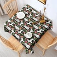thumbnail image 2 of White Poodle Dog Hawaiian Floral Square Tablecloth,Waterproof Square Table Cover,Wipeable Spillproof Washable Table Cover for Home Kitchen Party Decor 60"x60"(152x152cm), 2 of 6
