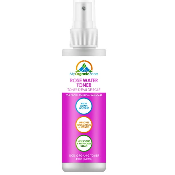 Rose Water Toner for Skin & Hair, Improves Tender Skin & Tightens Pores