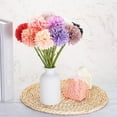 thumbnail image 5 of Uxcell Artificial Flower Heads Silk Chrysanthemum Hydrangea Light Red Faux 12Pcs, 5 of 5
